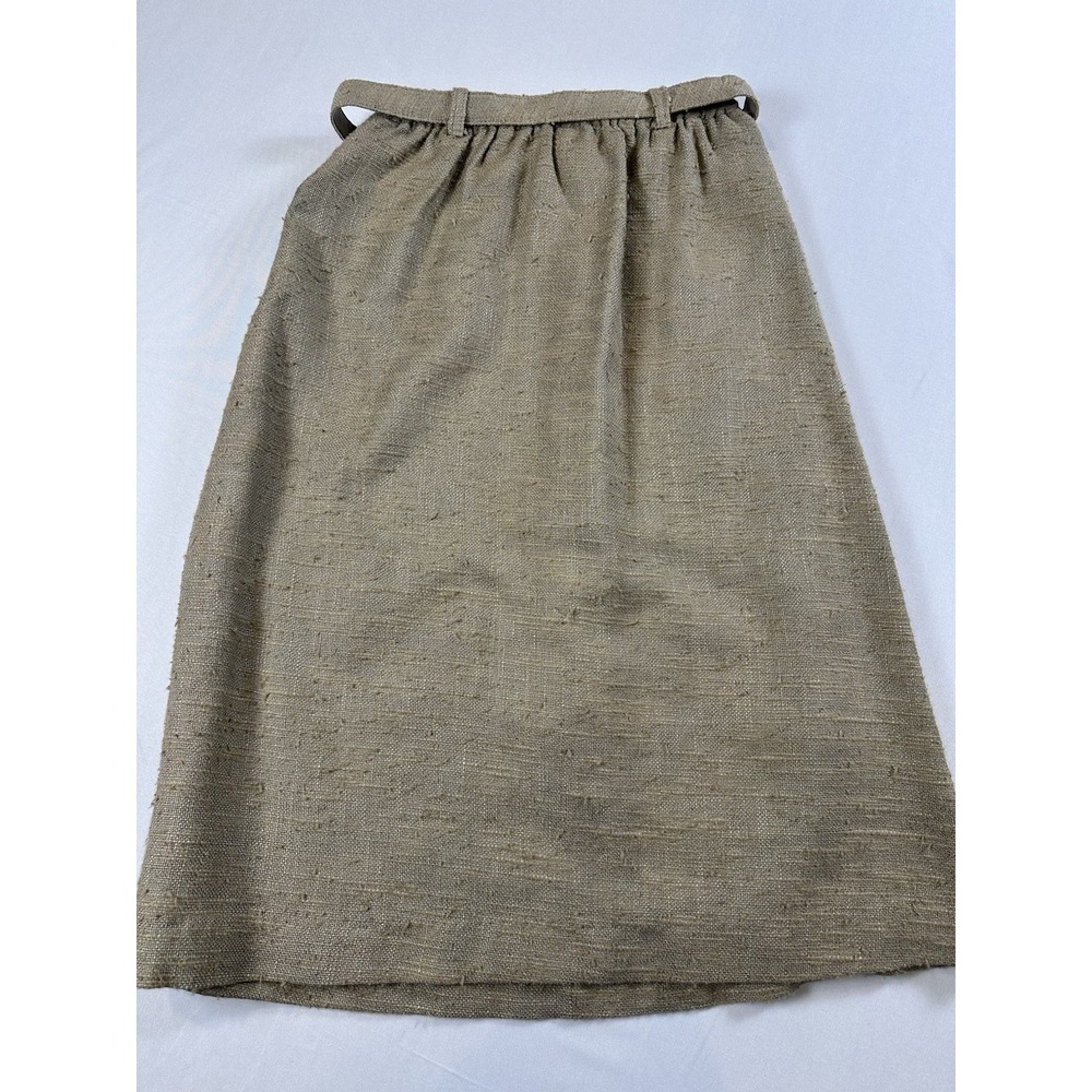 60s 70s Prestige of Boston Natural Fiber Skirt Beige Tweed Career Blazer Suit‎ - Picture 9 of 10